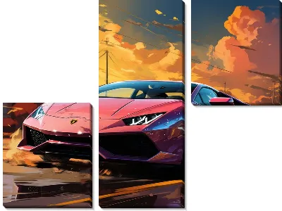 Модульная картина Lamborghini art №18