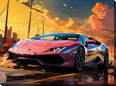 Картина маслом Lamborghini art №18