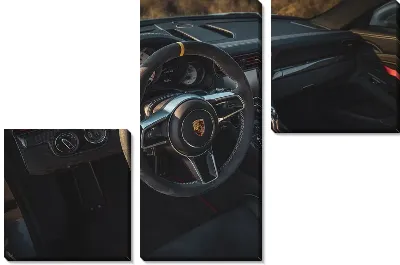 Модульная картина Салон Porsche