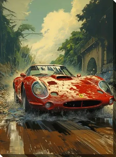 Картина маслом Феррари в стиле арт №5