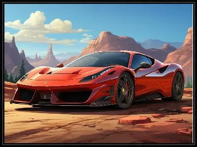 Картина Феррари в стиле арт №6