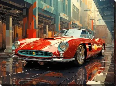 Картина маслом Феррари в стиле арт №9