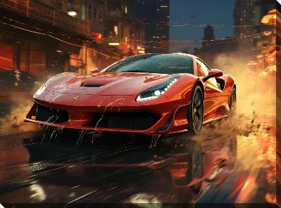 Картина маслом Феррари в стиле арт №14