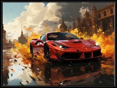 Картина Феррари в стиле арт №16
