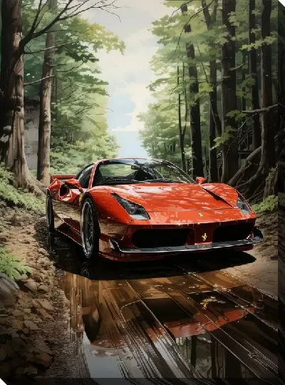 Картина маслом Феррари в стиле арт №18