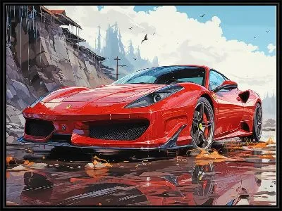 Картина Феррари в стиле арт №24