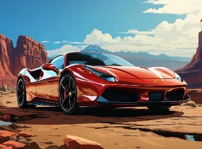 Плакат Феррари в стиле арт №25