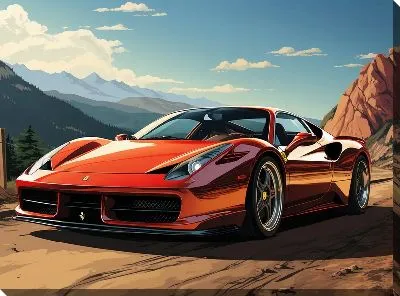 Картина маслом Феррари в стиле арт №27