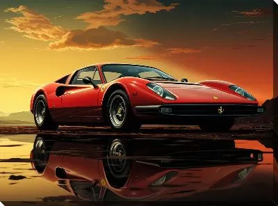 Картина маслом Феррари в стиле арт №28