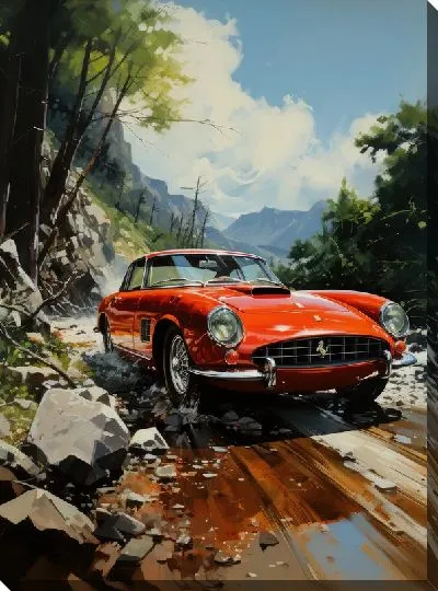 Картина маслом Феррари в стиле арт №29