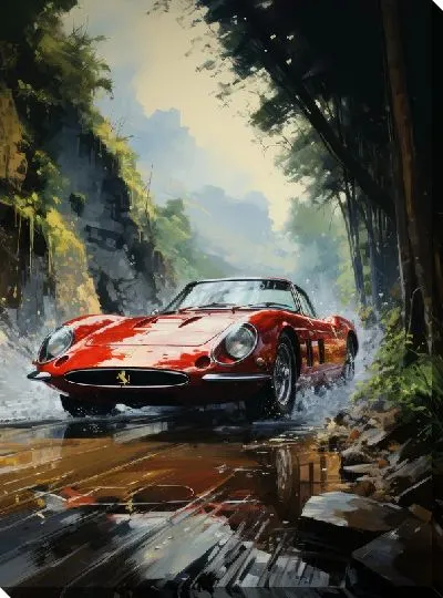 Картина маслом Феррари в стиле арт №31