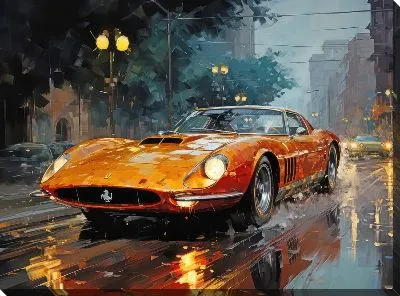 Картина маслом Феррари в стиле арт №32