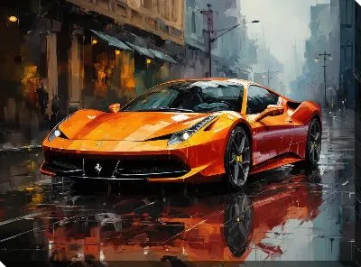 Картина маслом Феррари в стиле арт №33