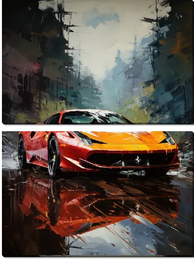 Модульная картина Ferrari art №1