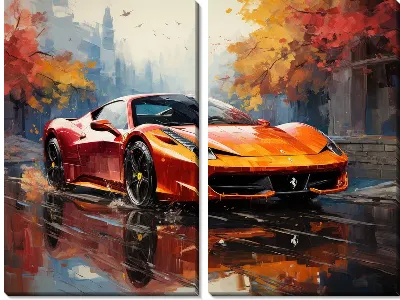Модульная картина Ferrari art №3