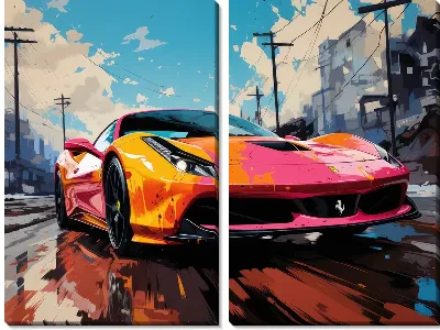 Модульная картина Ferrari art №7
