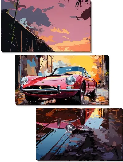 Модульная картина Ferrari art №11