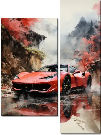 Модульная картина Ferrari art №16