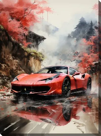 Картина маслом Ferrari art №16