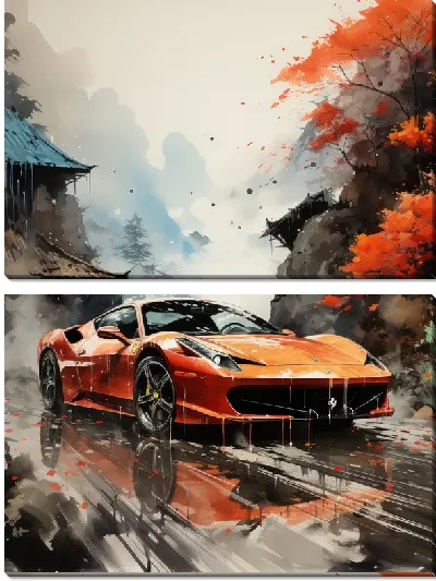Модульная картина Ferrari art №17