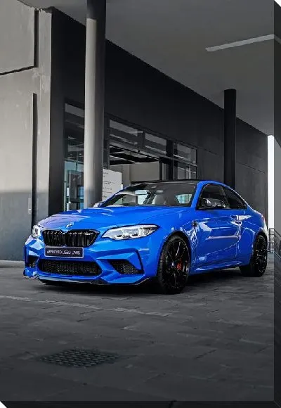 Постер Синий БМВ