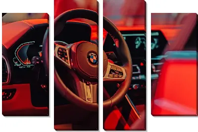 Модульная картина Руль БМВ №2