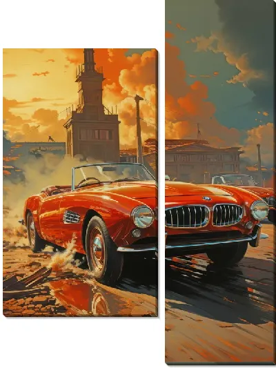 Модульная картина Ретро BMW