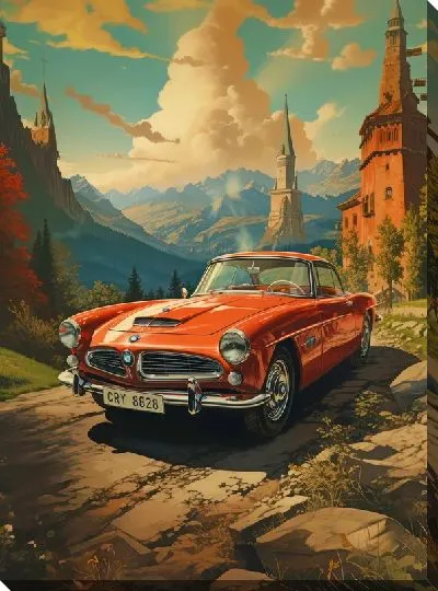 Картина маслом Ретро BMW №2