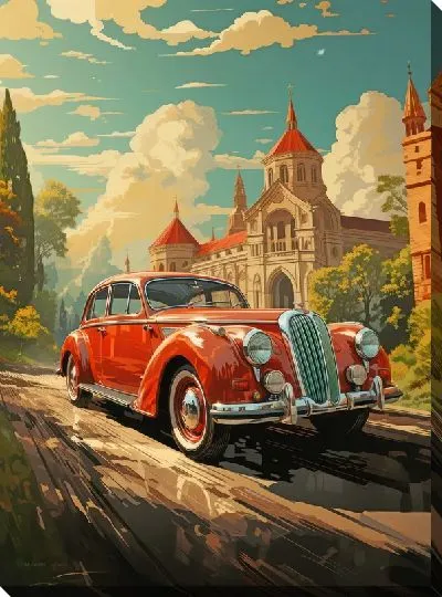 Картина маслом Ретро BMW №3