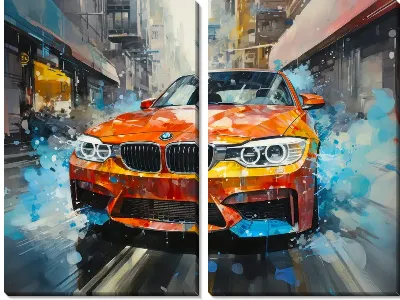 Модульная картина BMW art №2