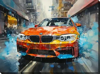Картина маслом BMW art №2