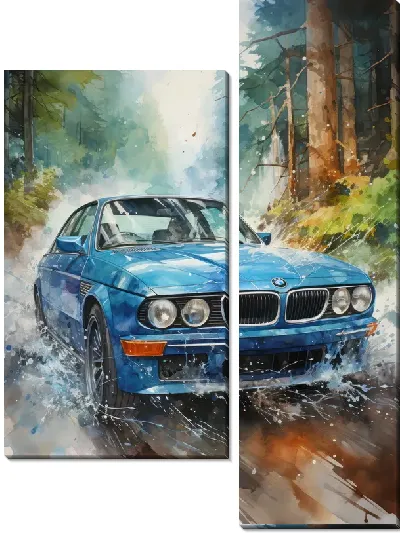 Модульная картина BMW art №3