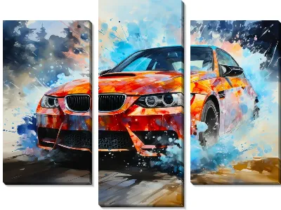 Модульная картина BMW art №4