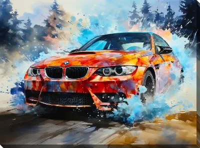 Картина маслом BMW art №4