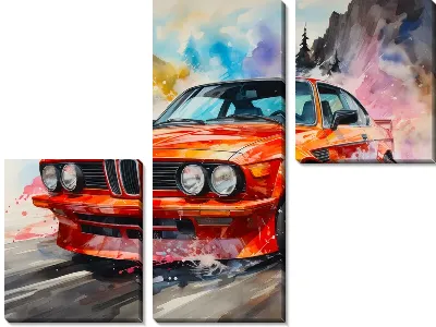 Модульная картина BMW art №5