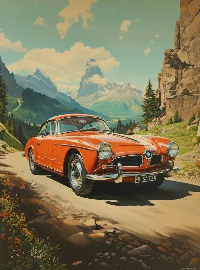 Плакат Ретро BMW №7