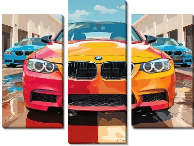 Модульная картина BMW art №32