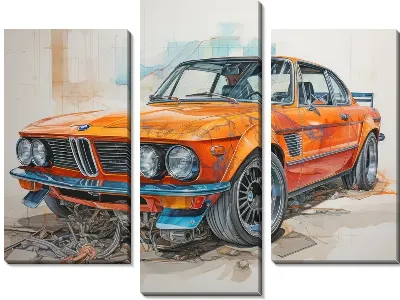 Модульная картина BMW art №55