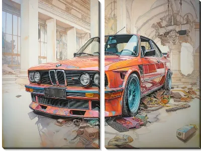 Модульная картина BMW art №56