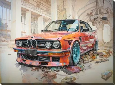 Картина маслом BMW art №56
