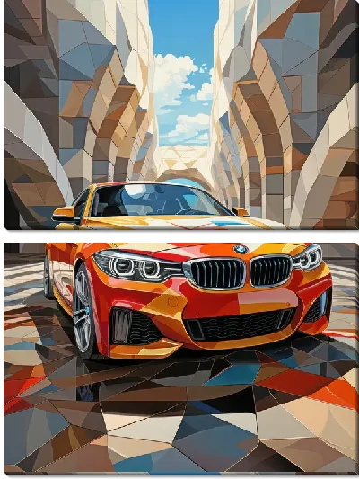Модульная картина BMW art №62