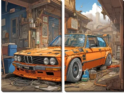 Модульная картина BMW art №73
