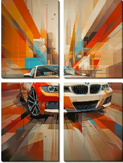 Модульная картина BMW art №74