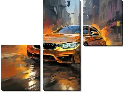 Модульная картина BMW art №75