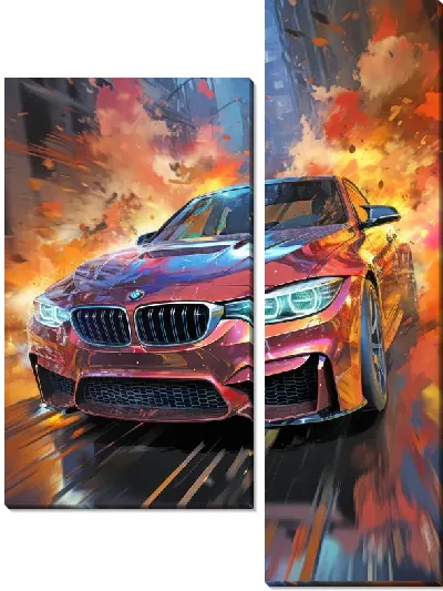 Модульная картина BMW art №76