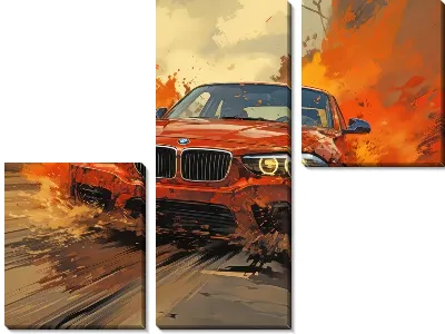 Модульная картина BMW art №77