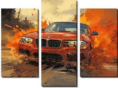 Модульная картина BMW art №77