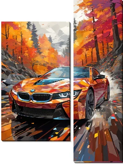 Модульная картина BMW art №80