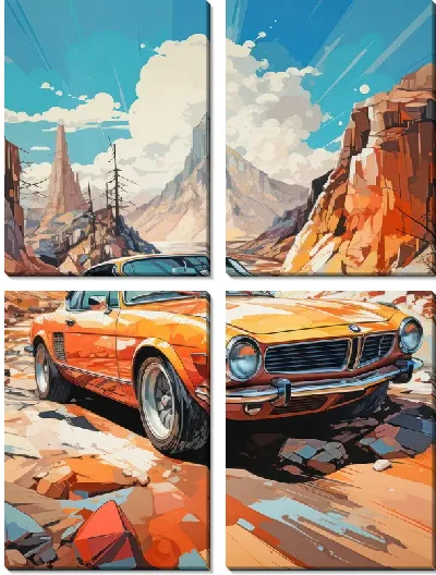Модульная картина BMW art №86
