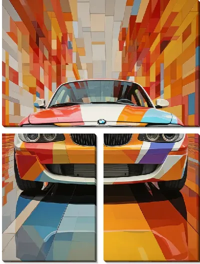 Модульная картина BMW art №100
